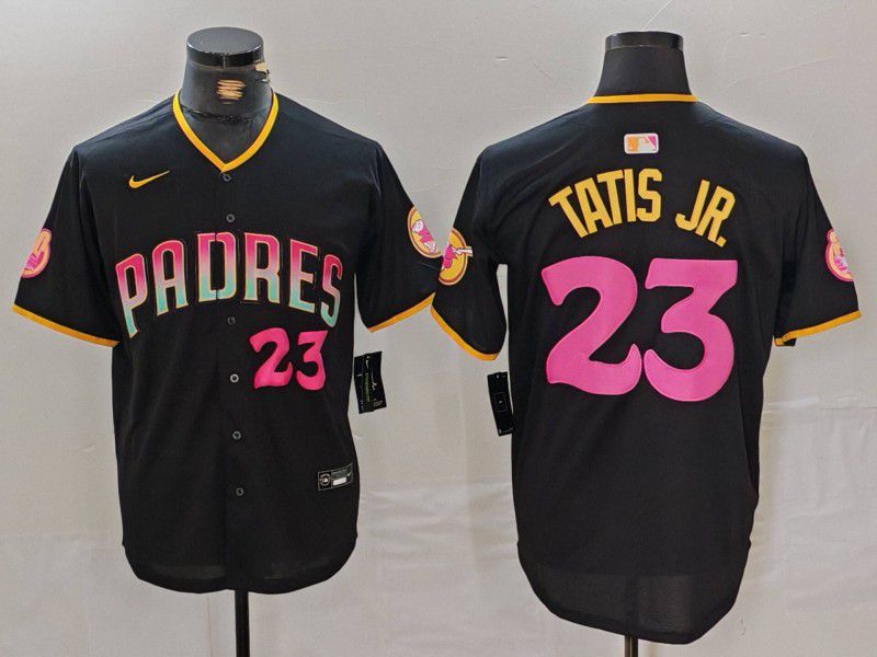 Men San Diego Padres #23 Tatis jr Black Jointly 2024 Nike MLB Jersey style 4